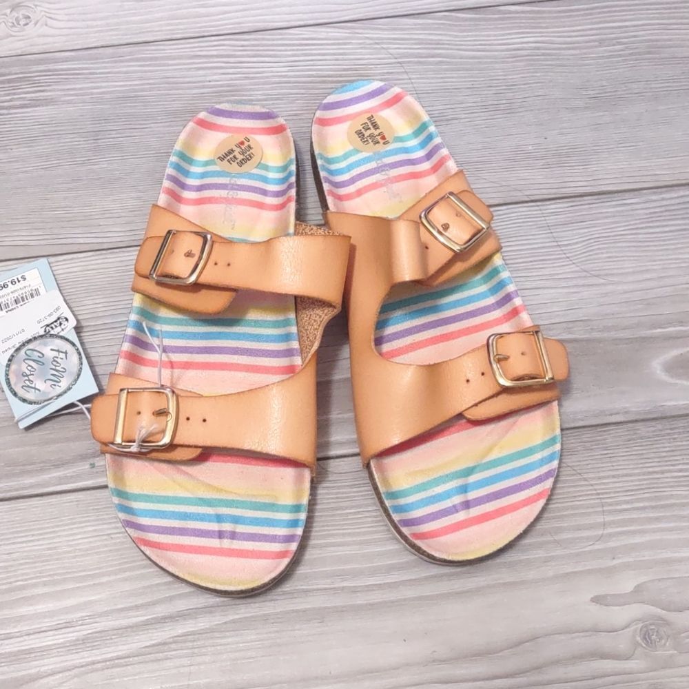(21-1067)   Cat & Jack Tan Drew Sandals Size 5